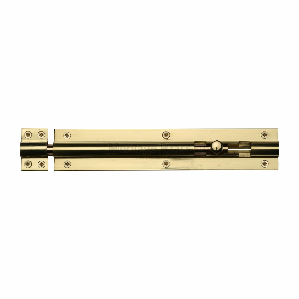 M Marcus Heritage Brass Door Bolt Straight 200 x 38mm